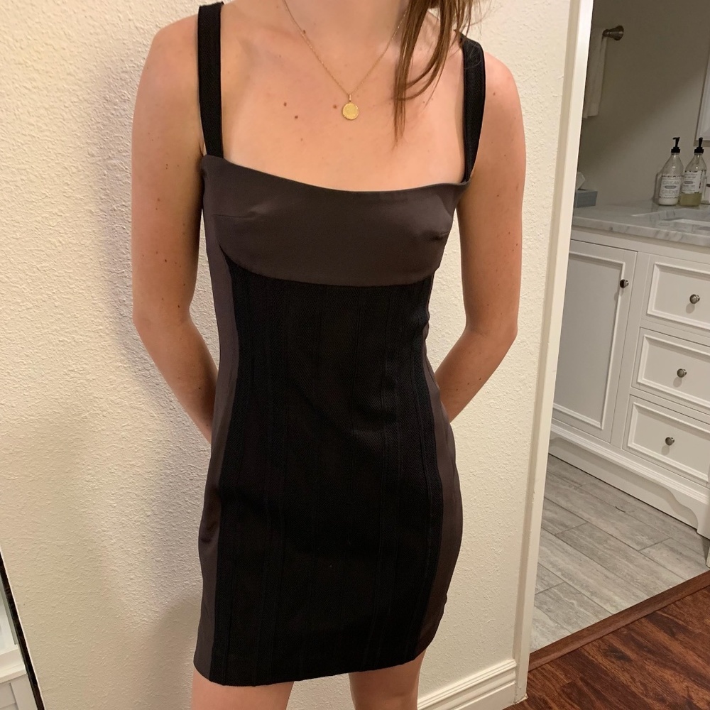 Jay Godfrey Tailored Short Color Block Dress